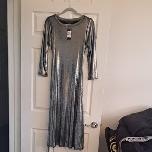 Tommy Hilfiger Dark Silver Metallic Dress
